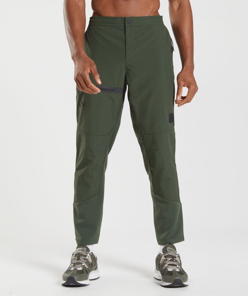 Men\'s Gymshark Retake Woven Jogger Olive | NZ 4BFVXZ